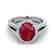 3 CTW Ruby & Micro Pave VS/SI Diamond Halo Solitaire