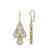 5.22 CTW Pear Diamond Designer Earrings 18K Yellow Gold - 2