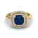 2.52 CTW Sapphire & Micro VS/SI Diamond Pave Halo Ring