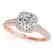 0.9 CTW Certified VS/SI Diamond Solitaire Halo Ring 14K