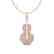 0.50 CTW VS/SI Diamond Micro Pave Necklace 14K Rose
