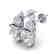 2 CTW Certified VS/SI Diamond 3 Stone Stud Earrings 18K - 2