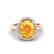 2.50 CTW Citrine And Micro Pave VS/SI Diamond Ring Halo