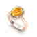 2.50 CTW Citrine And Micro Pave VS/SI Diamond Ring Halo - 2