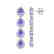 9.01 CTW Tanzanite & Diamond Halo Earrings 10K White - 2
