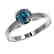 1.03 CTW Certified Intense Blue SI Diamond Solitaire - 2