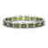 26.38 CTW Tourmaline & Diamond Halo Bracelet 10K White