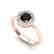 0.70 CTW Micro Pave Halo Solitaire VS/SI Diamond Ring - 2
