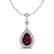 2.25 CTW Garnet & Micro VS/SI Diamond Necklace Designer - 2