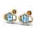 4 CTW Sky Blue Topaz & Micro Pave VS/SI Diamond