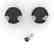 4.0 CTW Black Certified Diamond Stud Art Deco Earrings - 2