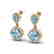 7 CTW Sky Blue Topaz & Micro VS/SI Diamond Earrings
