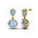 7 CTW Sky Blue Topaz & Micro VS/SI Diamond Earrings - 2