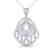 1.50 CTW Micro Pave VS/SI Diamond Necklace Designer 18K - 2