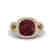3.75 CTW Garnet & Micro VS/SI Diamond Ring 18K Yellow