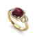 3.75 CTW Garnet & Micro VS/SI Diamond Ring 18K Yellow - 2