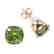 12 CTW Cushion Cut Green Tourmaline Designer Stud - 2