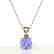 2 CTW Cushion Cut Tanzanite Designer Solitaire Necklace - 2