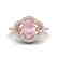1.75 CTW Morganite & Micro Pave VS/SI Diamond Ring 10K