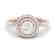 1 CTW Micro Pave VS/SI Diamond Solitaire Ring Halo 14K