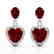 8 CTW Garnet & VS/SI Diamond Designer Heart Earrings