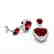 8 CTW Garnet & VS/SI Diamond Designer Heart Earrings - 2
