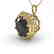 1.50 CTW Black Diamond Solitaire Necklace 14K Yellow