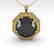 1.50 CTW Black Diamond Solitaire Necklace 14K Yellow - 2