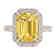 4.50 CTW Citrine And Micro Pave VS/SI Diamond Halo Ring