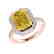 4.50 CTW Citrine And Micro Pave VS/SI Diamond Halo Ring - 2