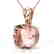5 CTW Cushion Cut Morganite Designer Solitaire Necklace