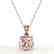 5 CTW Cushion Cut Morganite Designer Solitaire Necklace - 2