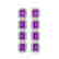 10.73 CTW Amethyst & Diamond Halo Earrings 10K White