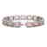 22.81 CTW Morganite & Diamond Halo Bracelet 10K White - 2
