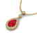 2.75 CTW Ruby & Micro Pave VS/SI Diamond Necklace