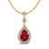 2.75 CTW Ruby & Micro Pave VS/SI Diamond Necklace - 2