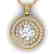 0.9 CTW Certified VS/SI Diamond Art Deco Halo Necklace