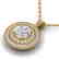 0.9 CTW Certified VS/SI Diamond Art Deco Halo Necklace - 2