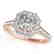 1.5 CTW Certified VS/SI Princess Diamond Solitaire Halo