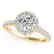 1.11 CTW Certified VS/SI Diamond Solitaire Halo Ring