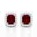 2.50 CTW Garnet & Micro Pave VS/SI Diamond Halo