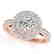 1.6 CTW Certified VS/SI Diamond Solitaire Halo Ring 14K - 2