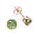 4 CTW Cushion Cut Green Tourmaline Designer Stud - 2