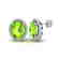 5 CTW Peridot & Micro Pave VS/SI Diamond Earrings Halo - 2