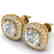 2 CTW Cushion Cut Certified VS/SI Diamond Art Deco Stud - 2