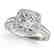 1.36 CTW Certified VS/SI Diamond Solitaire Halo Ring