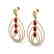 4 CTW Ruby & Micro Pave VS/SI Diamond Designer Earrings