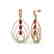 4 CTW Ruby & Micro Pave VS/SI Diamond Designer Earrings - 2
