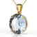 9 CTW Sky Blue Topaz Designer Solitaire Necklace 18K