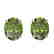 6 CTW Green Tourmaline Designer Solitaire Stud Earrings